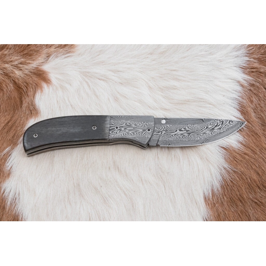 Exclusief opvouwbaar Damastmes 8 cm mammoet bot