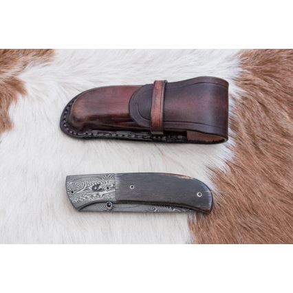 Exclusief opvouwbaar Damastmes 8 cm mammoet bot