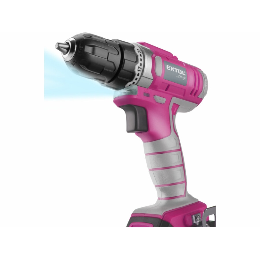 Extol - Accu boormachine 1300 mAh 12V roze