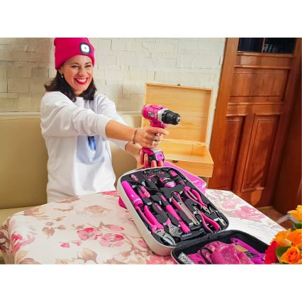 Extol - Accuboormachine 1300 mAh 12V roze