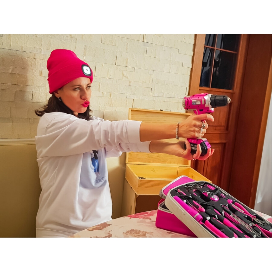 Extol - Accuboormachine 1300 mAh 12V roze
