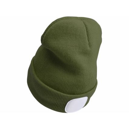 Extol - Bonnet à lampe frontale rechargeable USB 300 mAh, vert, taille unique