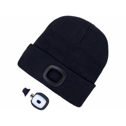 Extol - Bonnet avec lampe frontale et chargeur USB 300 mAh noir taille UNI