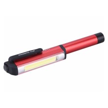 Extol - Crayon LED avec une lumière LED/3W/3xAAA rouge/noir