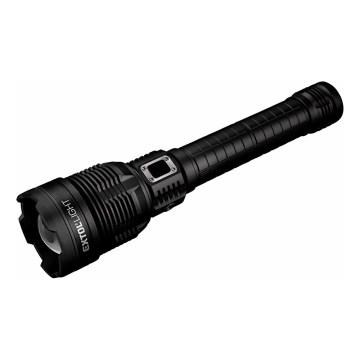 Extol - Dimbare oplaadbare LED-zaklamp met powerbank LED/60W/10000 mAh 8000 lm IPX4 zwart