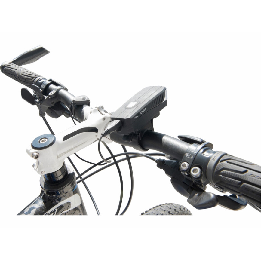Extol - Lampe torche rechargeable avec un klaxon de vélo LED/5W/1200 mAh/3,7V IPX4