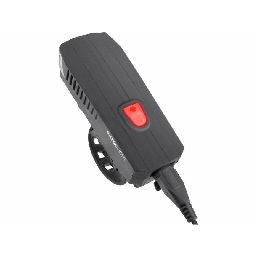 Extol - Lampe torche rechargeable avec un klaxon de vélo LED/5W/1200 mAh/3,7V IPX4