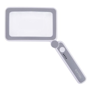 Extol - LED dimbare oplaadbare opvouwbare loep met LED-verlichting/650 mAh wit/grijs