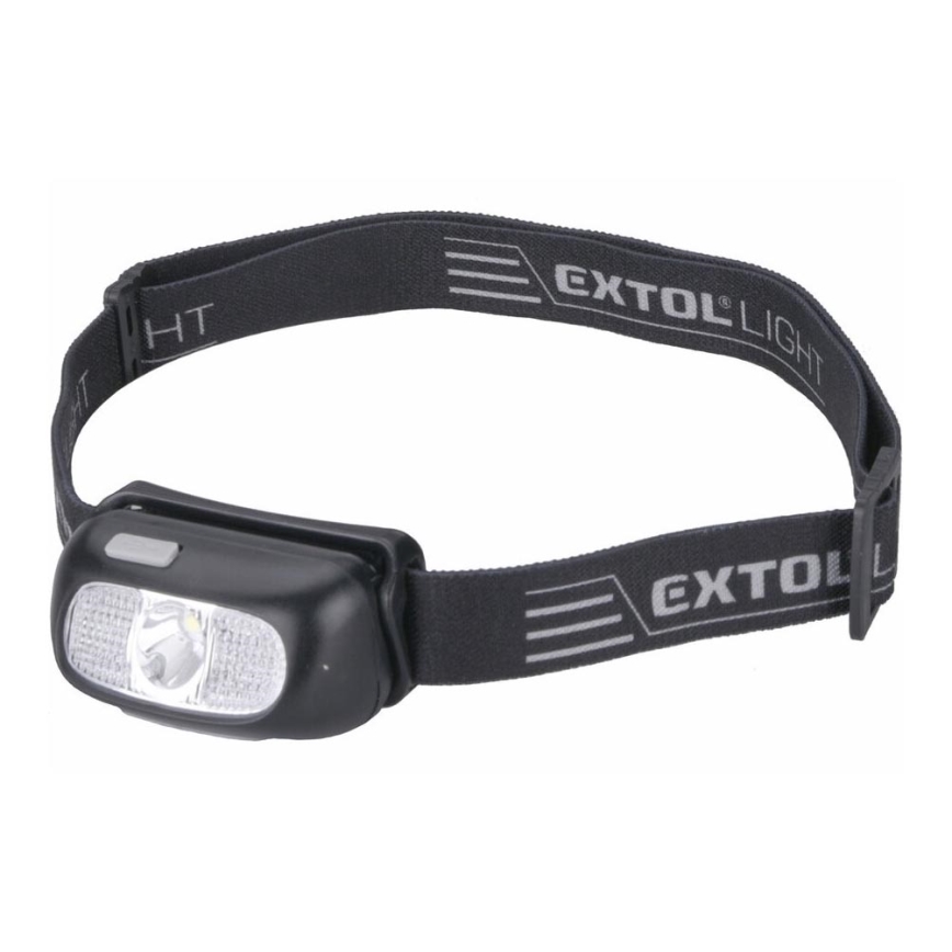 Extol - LED Hoofdlamp LED/5W/1000 mAh/3,7V IPX5 zwart