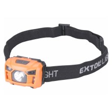 Extol - LED Hoofdlamp met Sensor LED/3W/1200 mAh/3,7V oranje/zwart