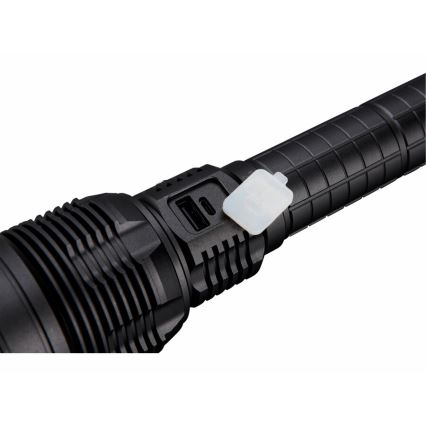 Extol - Dimbare oplaadbare LED-zaklamp met powerbank LED/60W/10000 mAh 8000 lm IPX4 zwart