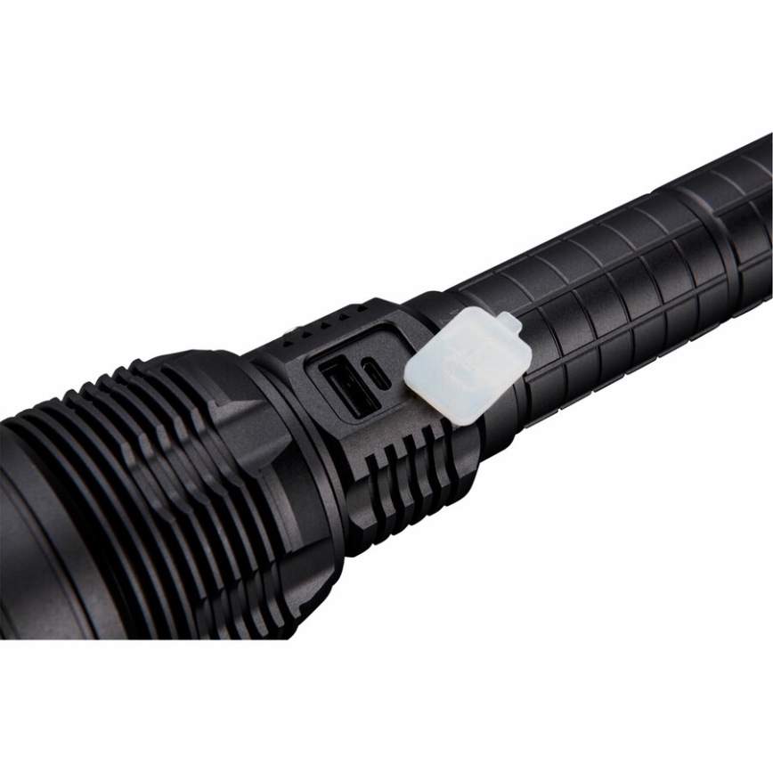 Extol - Dimbare oplaadbare LED-zaklamp met powerbank LED/60W/10000 mAh 8000 lm IPX4 zwart