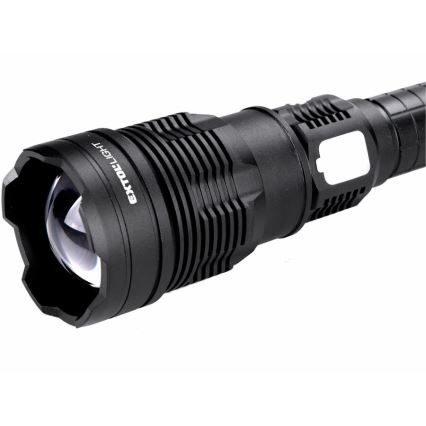 Extol - Dimbare oplaadbare LED-zaklamp met powerbank LED/60W/10000 mAh 8000 lm IPX4 zwart