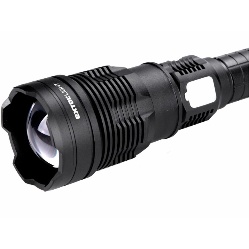 Extol - Dimbare oplaadbare LED-zaklamp met powerbank LED/60W/10000 mAh 8000 lm IPX4 zwart