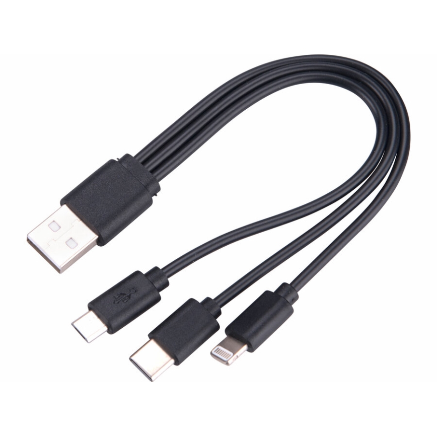 Extol - Dimbare oplaadbare LED-zaklamp met powerbank LED/60W/10000 mAh 8000 lm IPX4 zwart