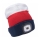Extol - Muts met geïntegreerde hoofdlamp, USB-oplaadbare 300 mAh batterij, wit/rood/blauw, maat UNI