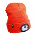 Extol - Muts met hoofdlamp en USB-oplaadfunctie 250 mAh neonoranje maat UNI