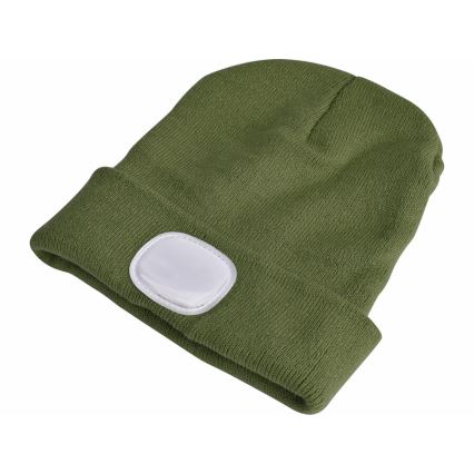 Extol - Muts met hoofdlamp, USB-oplaadbare accu 300 mAh, groen, maat UNI