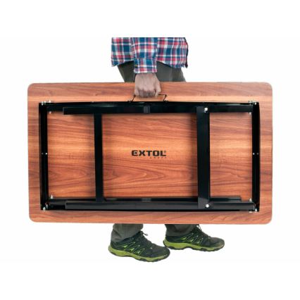 Extol - Opvouwbare werktafel 100x60 cm bruin/zwart