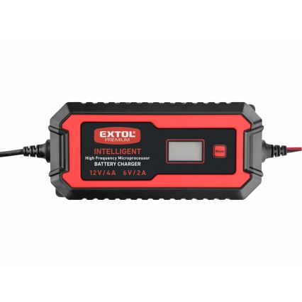 Extol Premium - Chargeur de batterie de voiture 9 étapes 6/12V 4A IP65