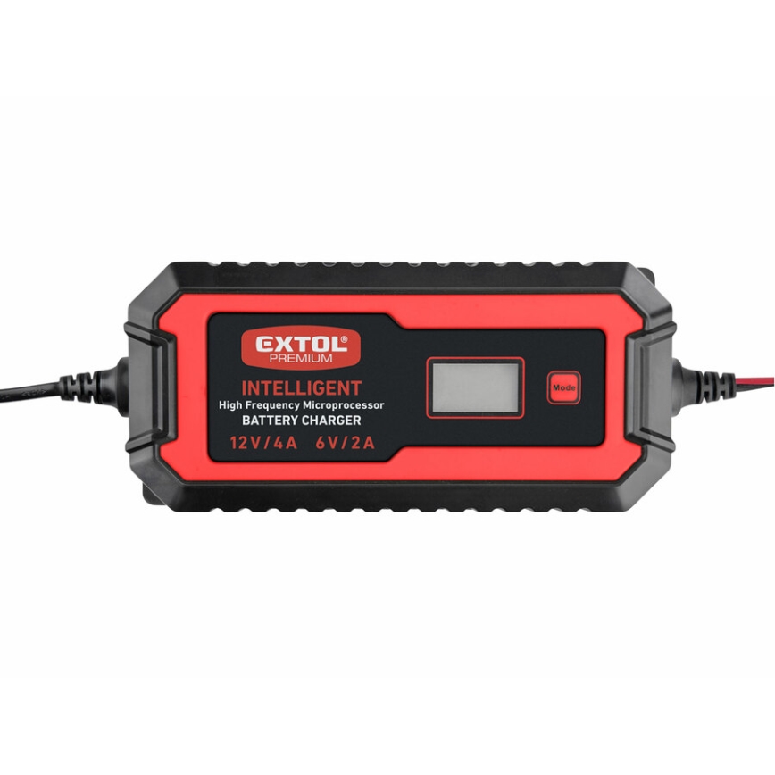 Extol Premium - Chargeur de batterie de voiture 9 étapes 6/12V 4A IP65