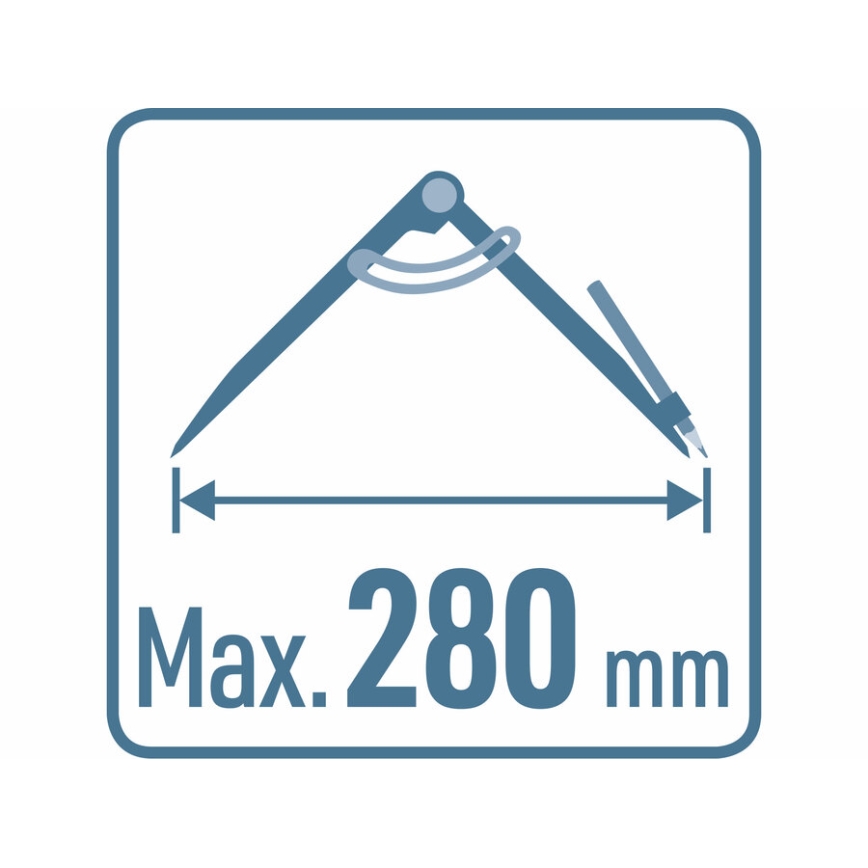 Extol Premium - Compas de dessin/à pointe 0-280 mm