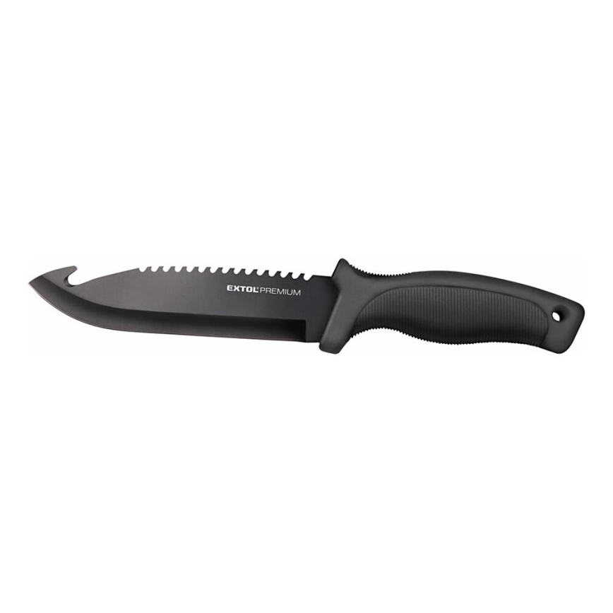 Extol Premium - Couteau de chasse noir/acier inoxydable 15 cm
