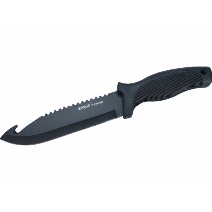 Extol Premium - Couteau de chasse noir/acier inoxydable 15 cm