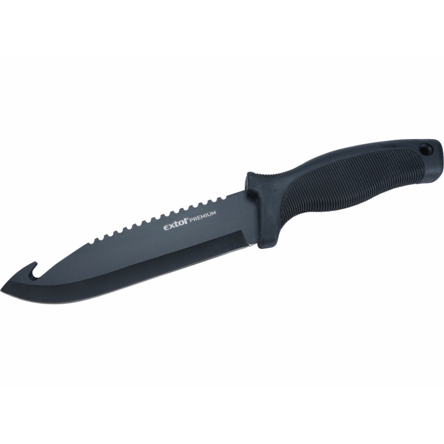 Extol Premium - Couteau de chasse noir/acier inoxydable 15 cm