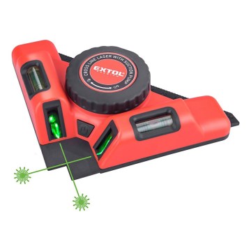 Extol Premium - Équerre laser 90° avec module d'aspiration électrique 5V/1000 mAh