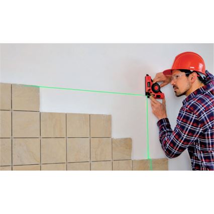 Extol Premium - Équerre laser 90° avec module d'aspiration électrique 5V/1000 mAh