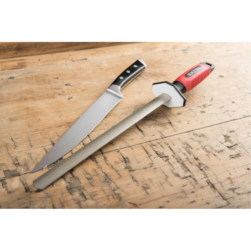 Extol Premium - Fusil à aiguiser avec surcouche de poussière de diamant 26 cm P400