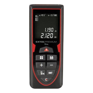 Extol Premium - Laserafstandsmeter 70 m 5V/800 mAh