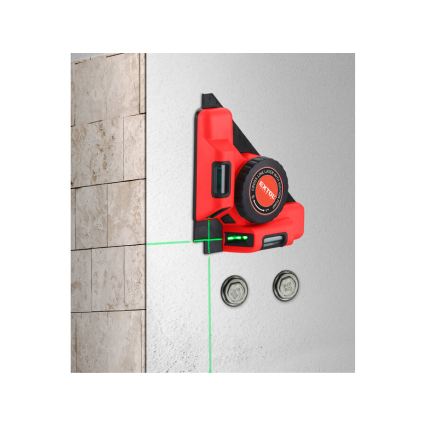 Extol Premium - Laserwinkelhaak 90° met elektrische zuigmodule 5V/1000 mAh