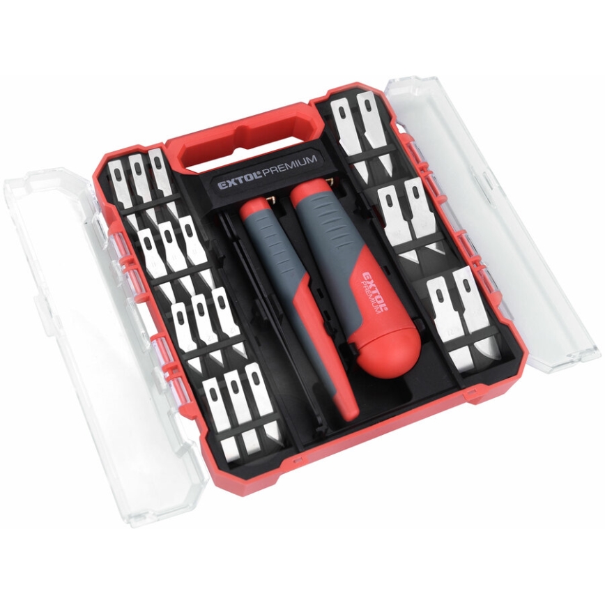 Extol Premium - Lot de couteaux à sculpter avec pincettes 21 pcs