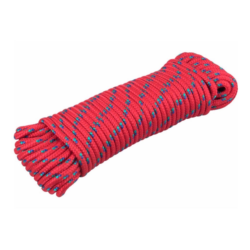 Extol Premium - Polypropyleen gevlochten koord 6mm x 20m rood