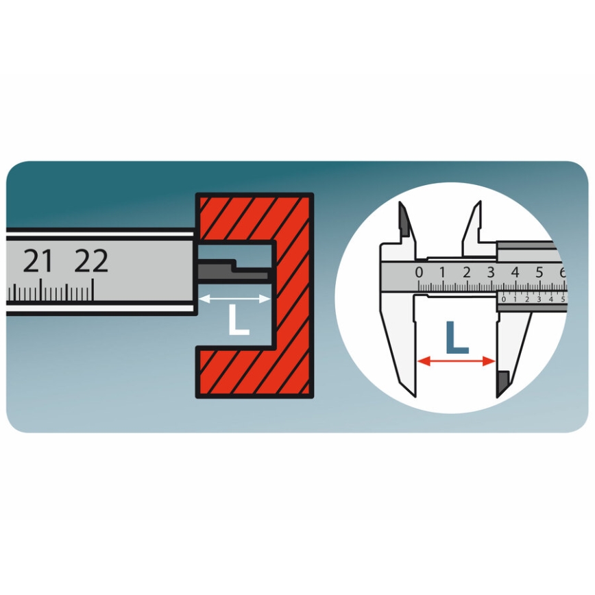 Extol Premium - Schuifmaat van metaal 0-150 mm