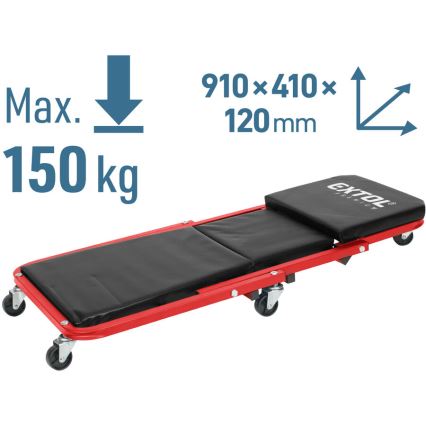 Extol Premium - Verrijdbaar montage-ligplank/zitting 2-in-1