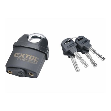 Extol Premium - Waterproef hangslot 50 mm zwart