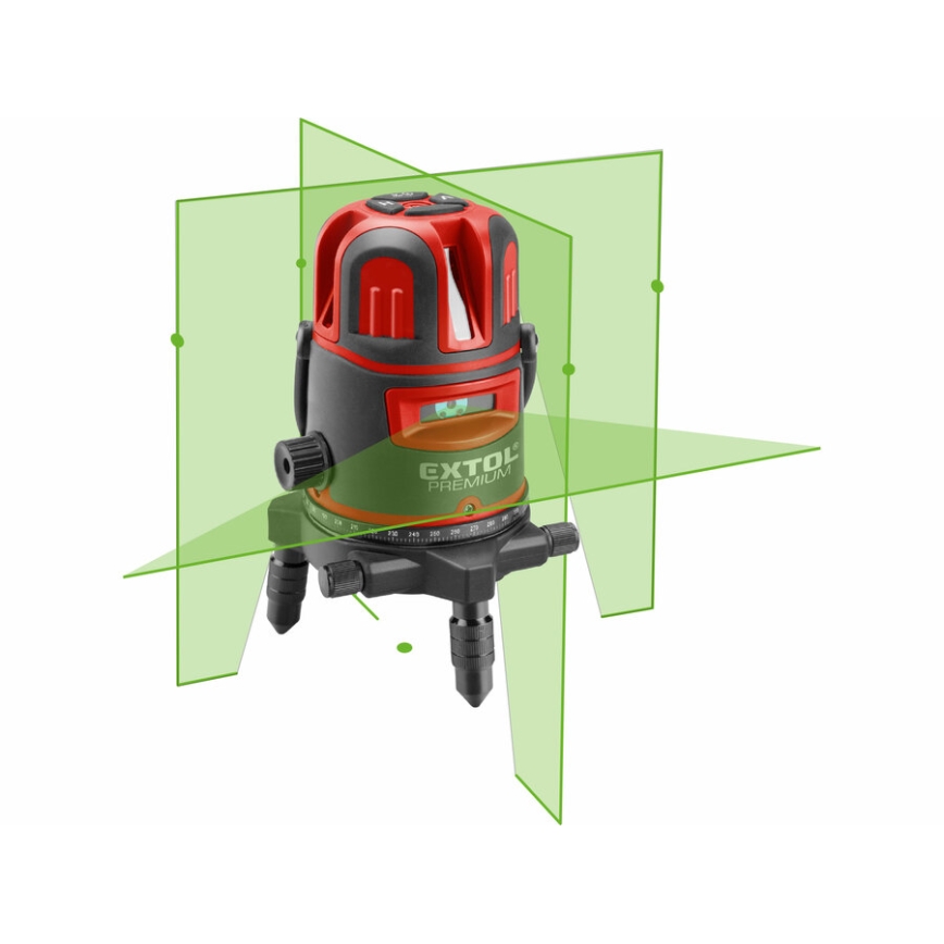 Extol Premium - Zelfnivellerende kruis- en lijnlaser 5V/5200 mAh IP54