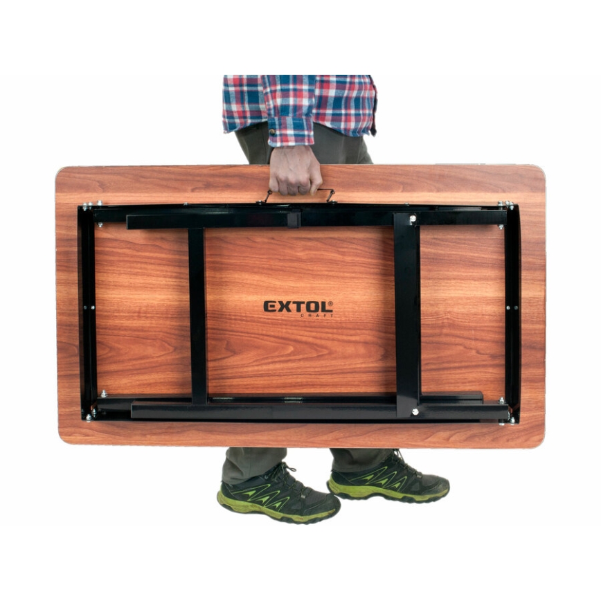 Extol - Table de travail pliante 100x60 cm marron/noir