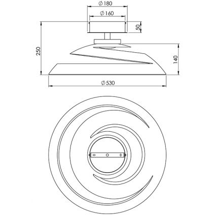 Fabas 3357/65/102 - Lustre plafonnier LED ARAGON 1xLED/18W/230V