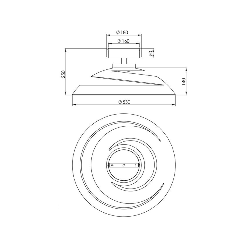 Fabas 3357/65/102 - Lustre plafonnier LED ARAGON 1xLED/18W/230V