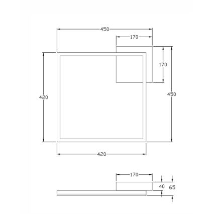 Fabas 3394/61/102 - Plafonnier LED BARD LED/39W/230V blanc