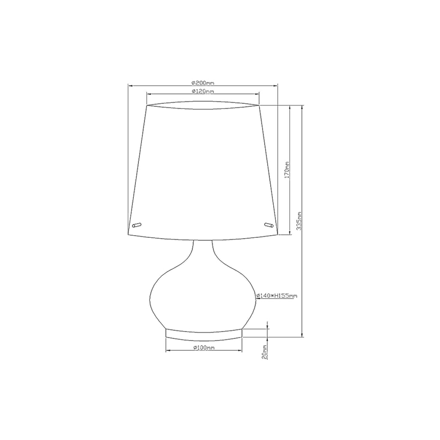 Fabas Luce 2533-34-102 - Tafellamp ADE 1xG9/25W/230V + 1xE14/60W