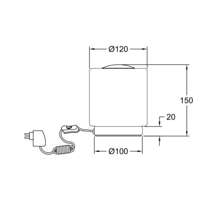 Fabas Luce 3257-30-138 - Lampe de table tactile à intensité variable SIMI LED/8W/230V argent