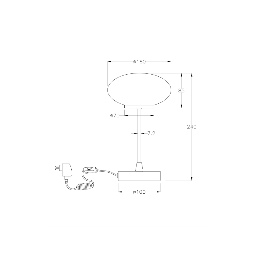 Fabas Luce 3339-30-178 - LED Dimbare touch tafellamp JAP LED/5W/230V mat chroom