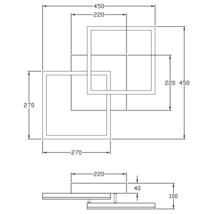 Fabas Luce 3394-29-282 - Plafonnier à intensité variable LED BARD LED/39W/230V 4000K anthracite