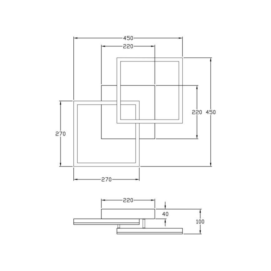 Fabas Luce 3394-29-282 - Plafonnier à intensité variable LED BARD LED/39W/230V 4000K anthracite
