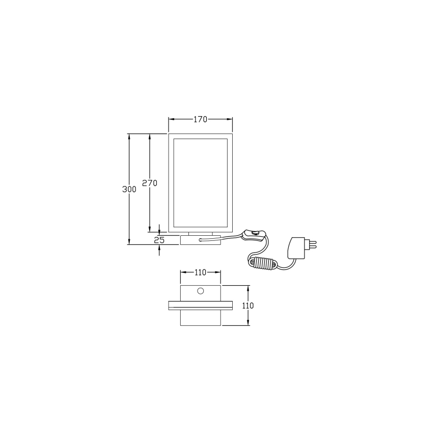Fabas Luce 3394-30-102 - Dimbare LED tafellamp BARD LED/15W/230V wit